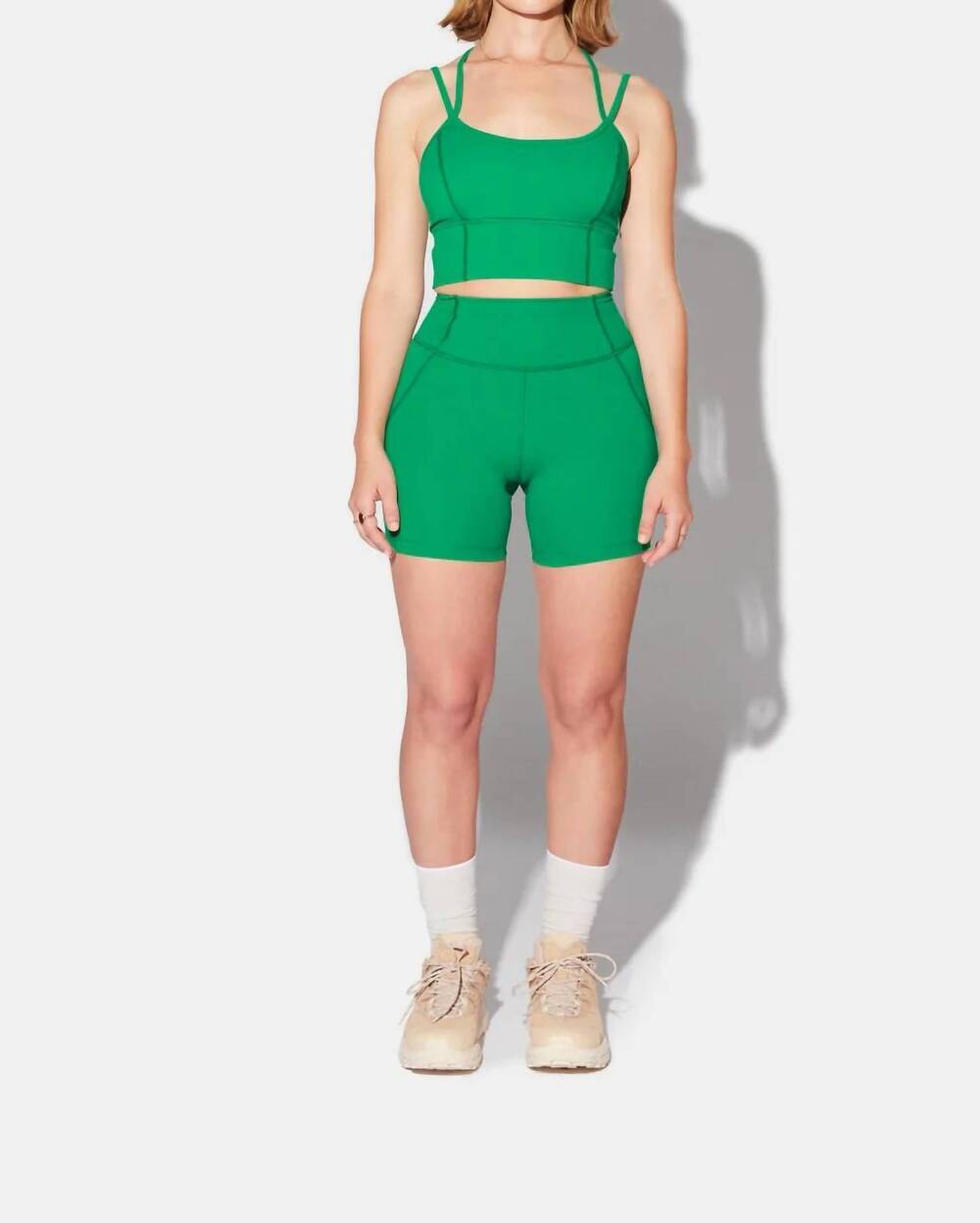 NEW HALFDAYS hattie pull-on bike short in verdant